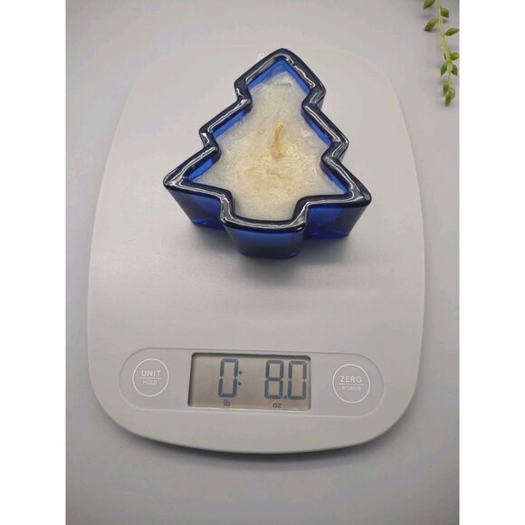 Vintage Cobalt Blue Glass Celestial Star Candle Holders, Fir Tree Candle, READ - Picture 15 of 17